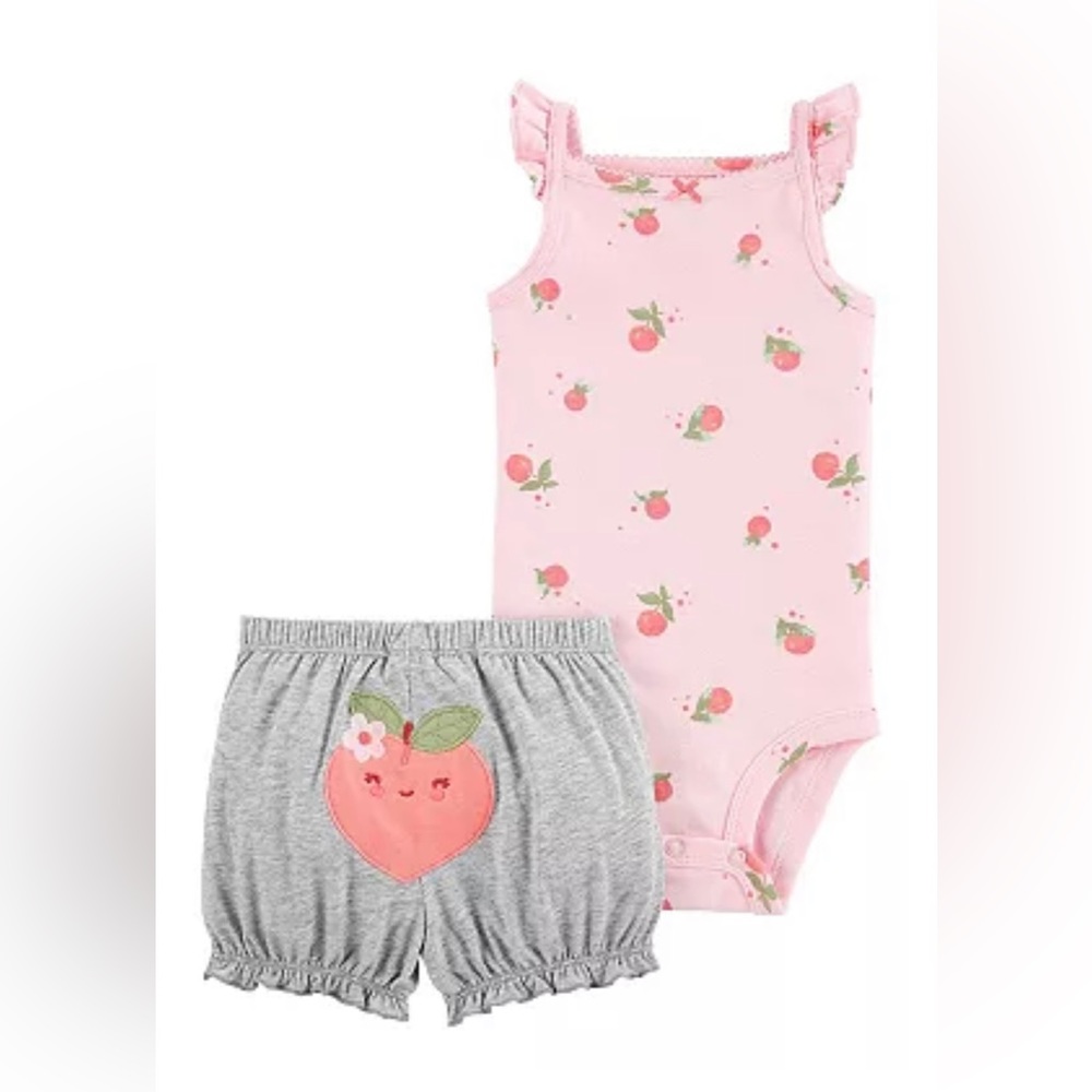 Carter’s 2-Piece Peach Bodysuit & Short Set
